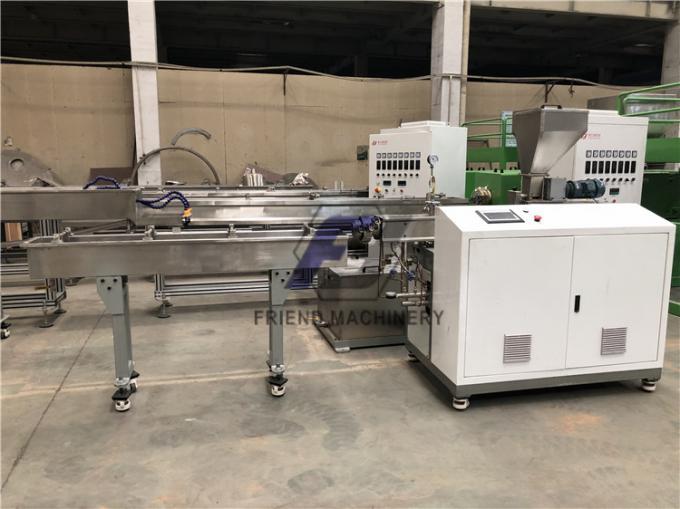Línea de reciclaje plástica máquina del mini ANIMAL DOMÉSTICO paralelo de la granulación del ANIMAL DOMÉSTICO del tornillo del doble 1
